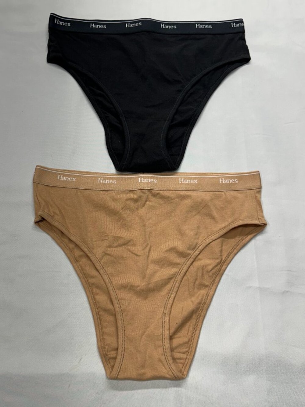 Hanes Originals Women’s Bikini Briefs M Black & Tan